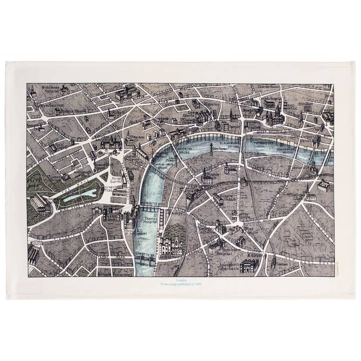 Torchon London Map pour la vente par MAPWORKS - Jane Revitt