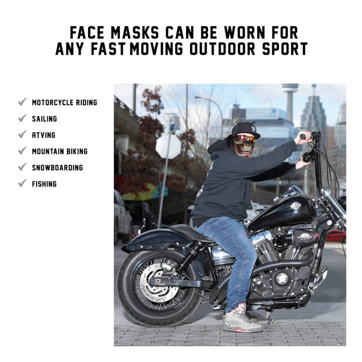 Live Fast Gear - Vendita all'ingrosso Scaldacollo/snood - Uomo - Scaldacollo a bandana USA Skull N, ora con bordi cuciti*