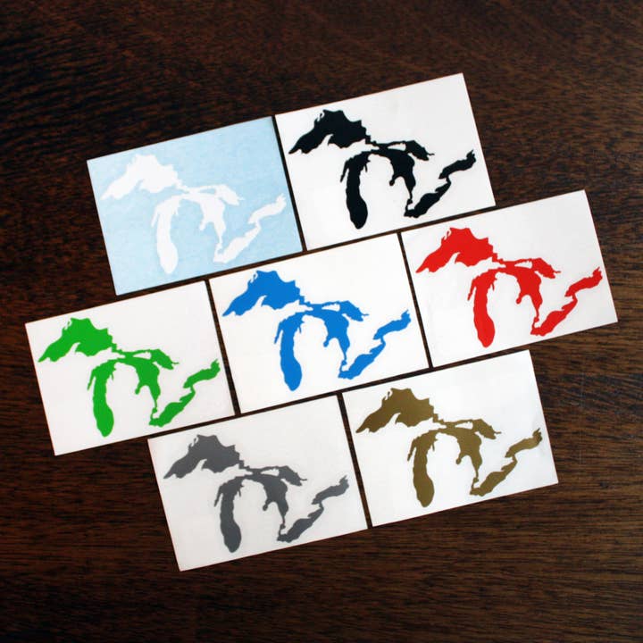 Great Lakes Die Cut Sticker - Assorted Colors for wholesale by City Bird