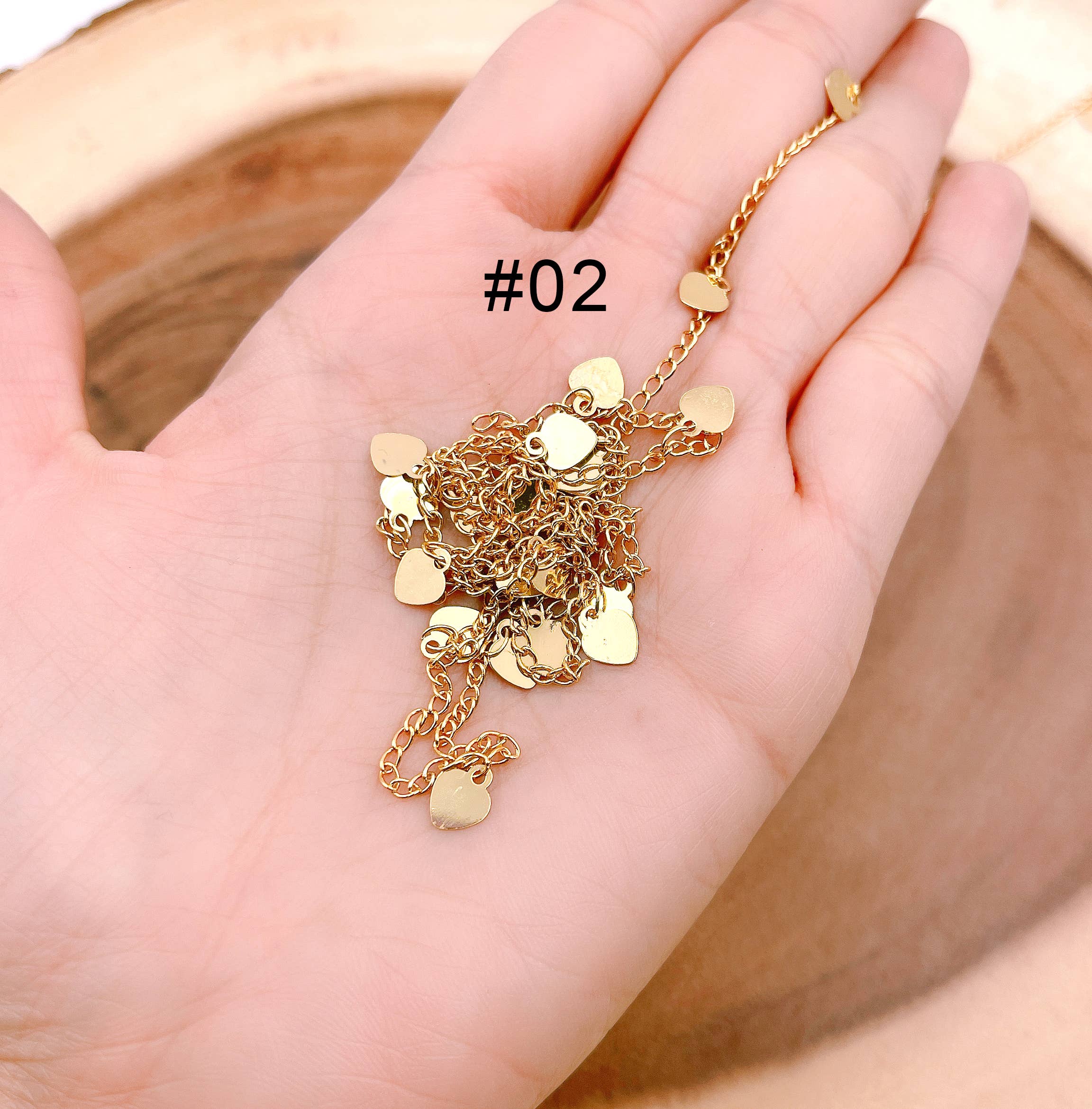 Beads Creation – Engroshandel Håndværk forsyninger – Dejlig hjertecharmekæde til fod, CH1663