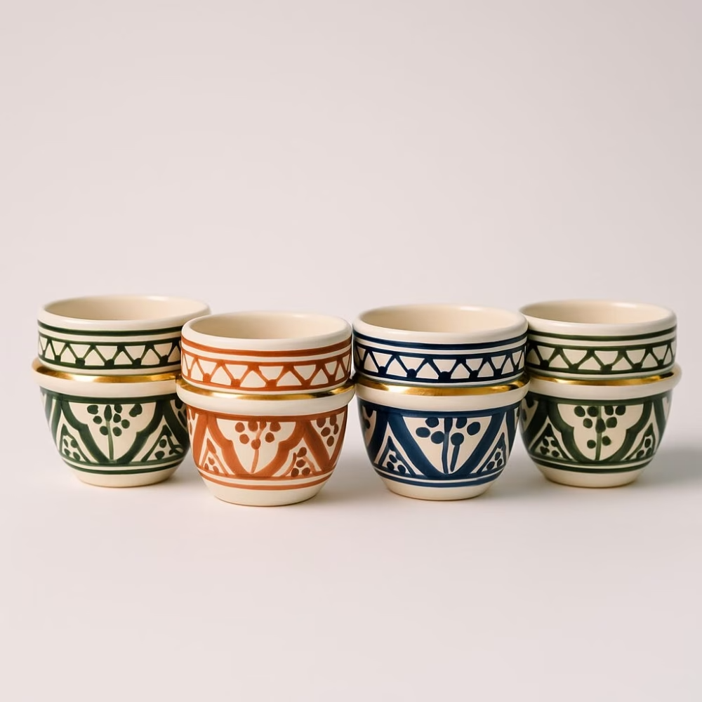 High crafty - Wholesale Coffee/Tea Cup - Hand-Painted Gold-Rim Espresso Cup – Artisan Ceramic – 2 oz 0