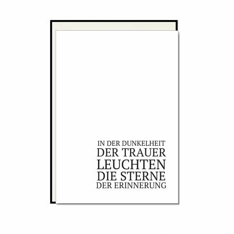 17;30 - Wholesale Sympathy Card - folded card up, IN THE DARK OF GRIEF