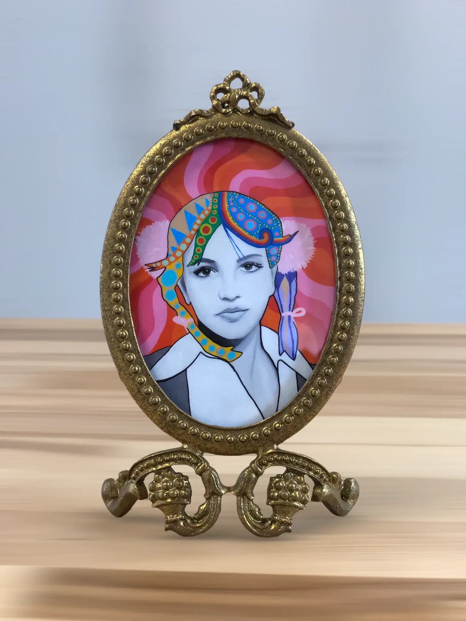 Somethingbadass – wholesale Picture frame – Baroque Oval Frame with Pop Art18