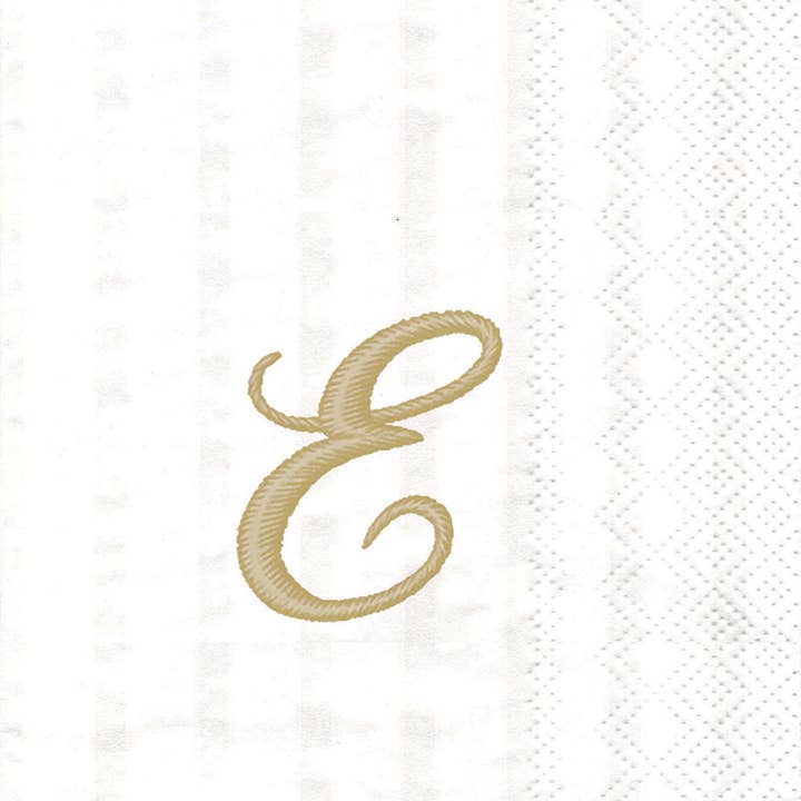 Serviettes d'invité en papier, 16 unités, Monogram E pour la vente par Boston International