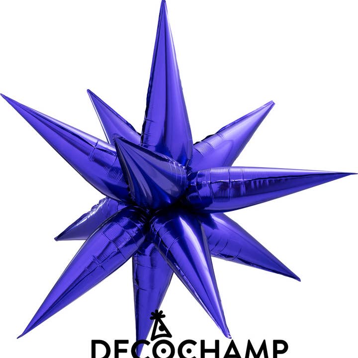 THE BALLOON HUB - Wholesale Balloon - DecoChamp Starburst 3D Foil Balloon - 26 in. (Choose Color)17