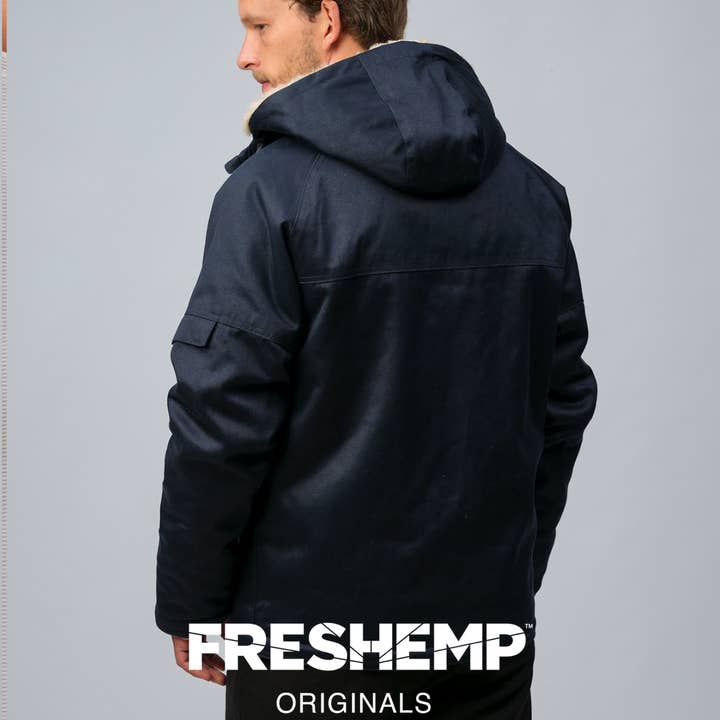EcoEGreenLife - Wholesale Jacket - Men's - Hemp Jacket Men's BLUE S-XXXL