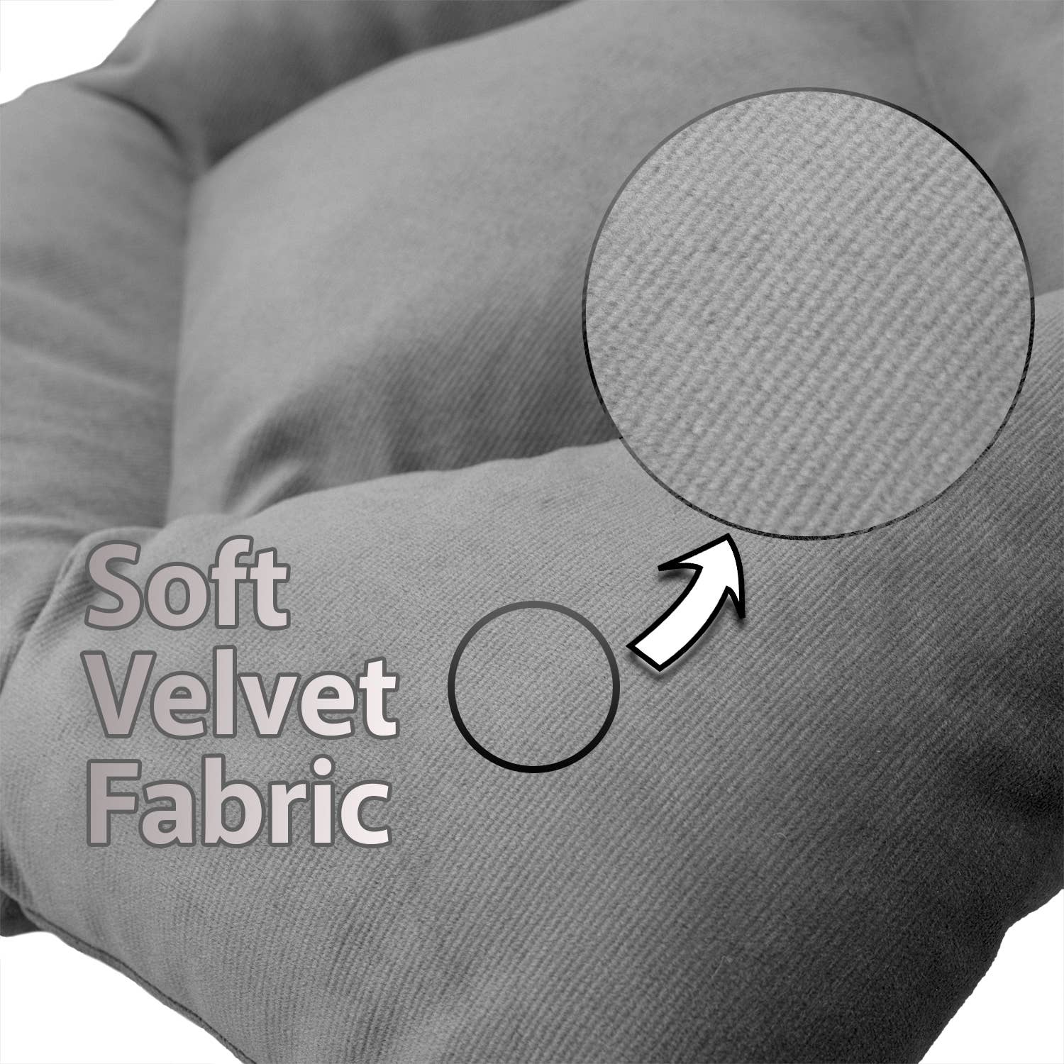 CASASRO - Venta al por mayor Cojines para sillas - CASASRO® Cojines para sillas de comedor | Juego de 4 de 40x40 cm | Tela de terciopelo suave lavable en 9 colores | Cojines con lazos para sujetar34