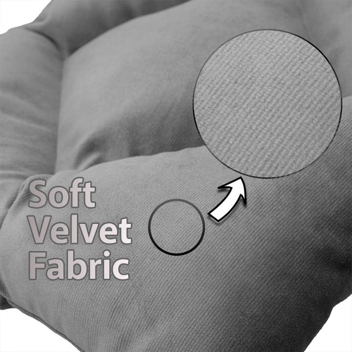 CASASRO - Venta al por mayor Cojines para sillas - CASASRO® Cojines para sillas de comedor | Juego de 4 de 40x40 cm | Tela de terciopelo suave lavable en 9 colores | Cojines con lazos para sujetar34