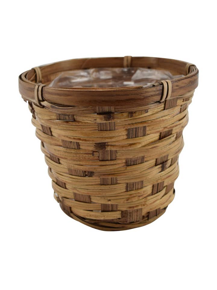 5" Rattan Basket Pot Cover for wholesale by Tremont Floral Supplies