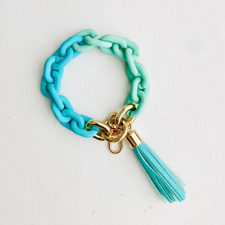 Tiny Gift Society - Wholesale Keychain Bracelet - Chain Link Bangle Keychain | Resin Wristlet Key Ring2
