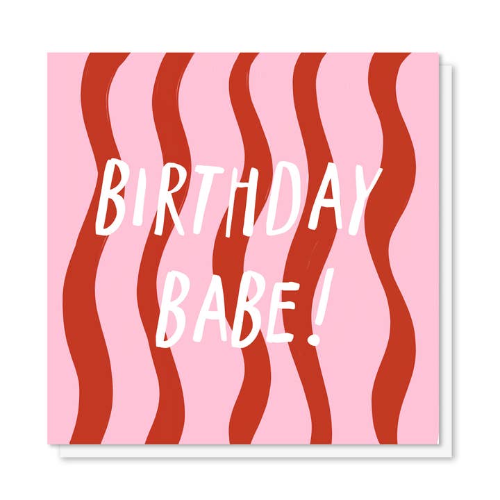 Födelsedagsbabe! Roligt och färgglatt mönstrat fyrkantigt födelsedagskort för wholesale av Zoe Spry