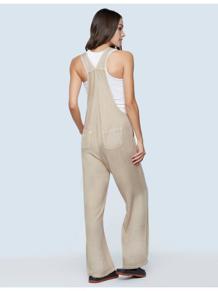 Taupe Flow Wide-Leg Overalls for wholesale on Faire2