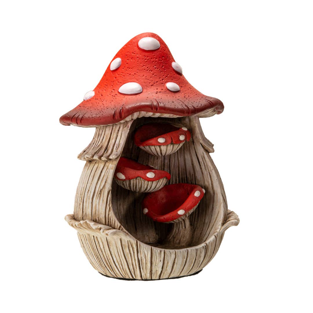 Pacific Trading - Wholesale Incense Holder - Toadstool Mushroom Backflow Waterfall Incense Burner2