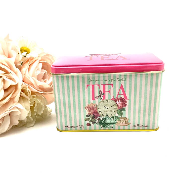 All Little Cute Things - Wholesale Tea Bags - Vintage Teacup, Teapot, Roses British Afternoon tea canister2