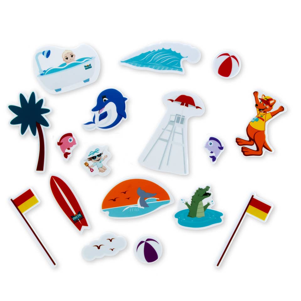 Mizzie The Kangaroo (AUS) - Wholesale Bath Toy - Baby - Splash With Mizzie Bath Foam Stickies - CASE OF 61