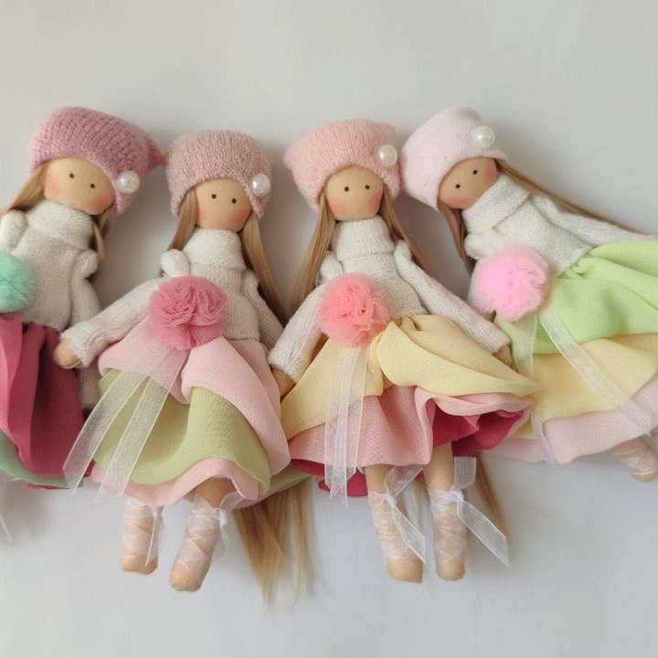 ChernikovaNataliya - Wholesale Doll – Kids - Small Textile Pocket Dollhouse Doll with Softie Angel Fairy