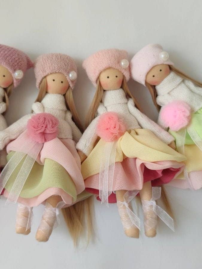 Small Textile Pocket Dollhouse Doll with Softie Angel Fairy for wholesale by ChernikovaNataliya