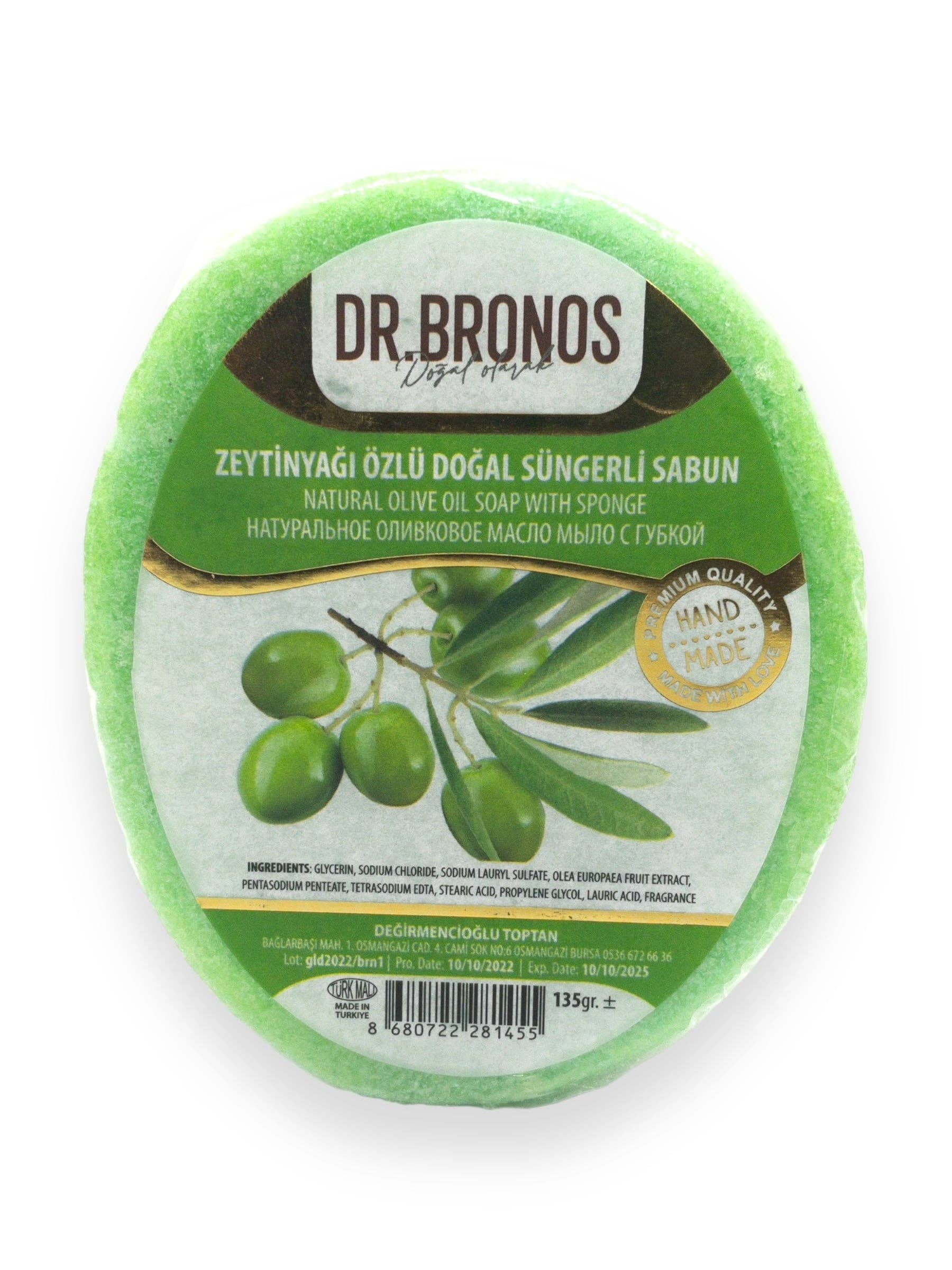 Aladdin - Wholesale Bar Soap - Dr. Bronos | Natural Olive Oil Soap with Sponge
