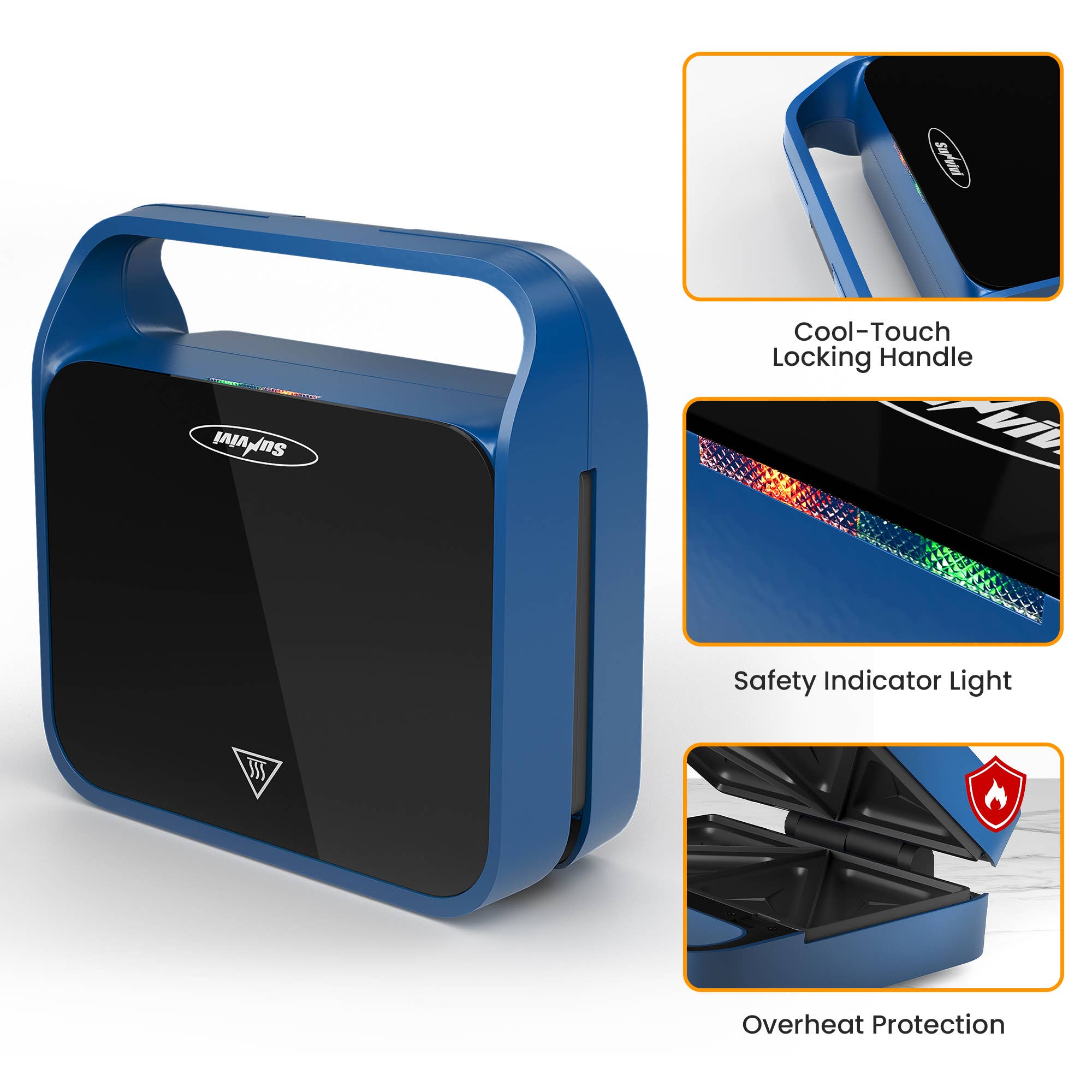 Heynemo - Wholesale Kitchen Appliance - 3 in 1 Sandwich Maker, Electric Waffle Maker4