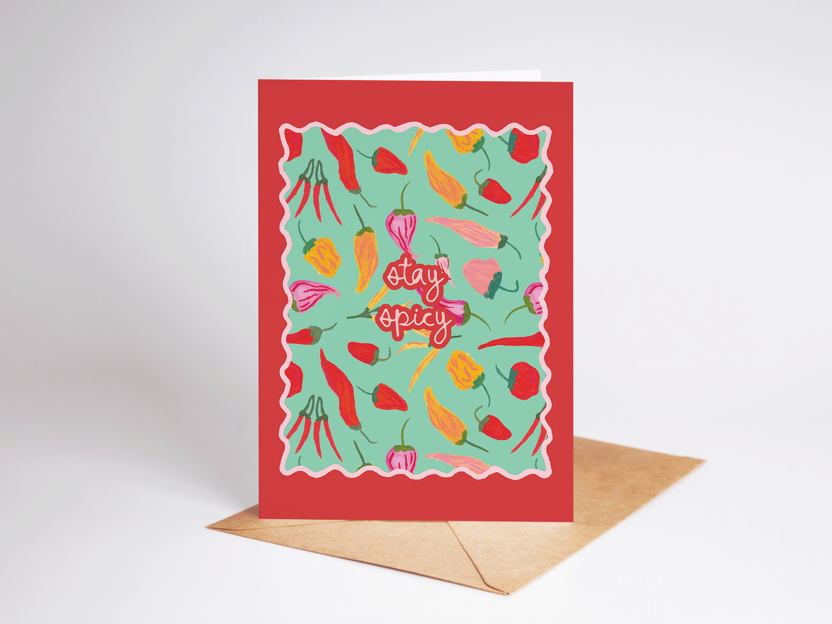 The Shelley Society - Wholesale Love Card - Stay Spicy Peppers Greeting Card2
