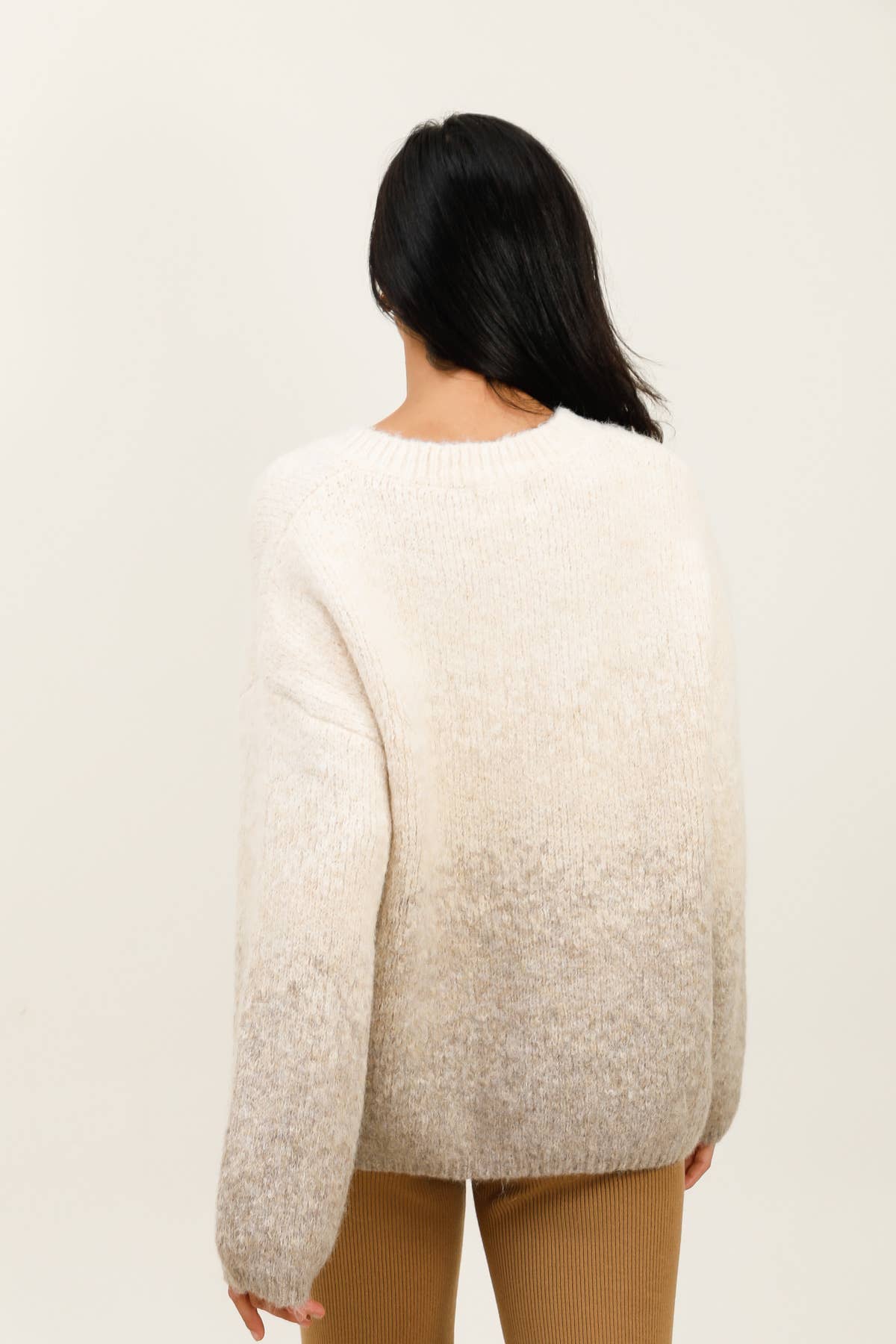 MOOYA - Wholesale Knit Sweater - Women's - Thick knit ombre effect sweater - JS0043