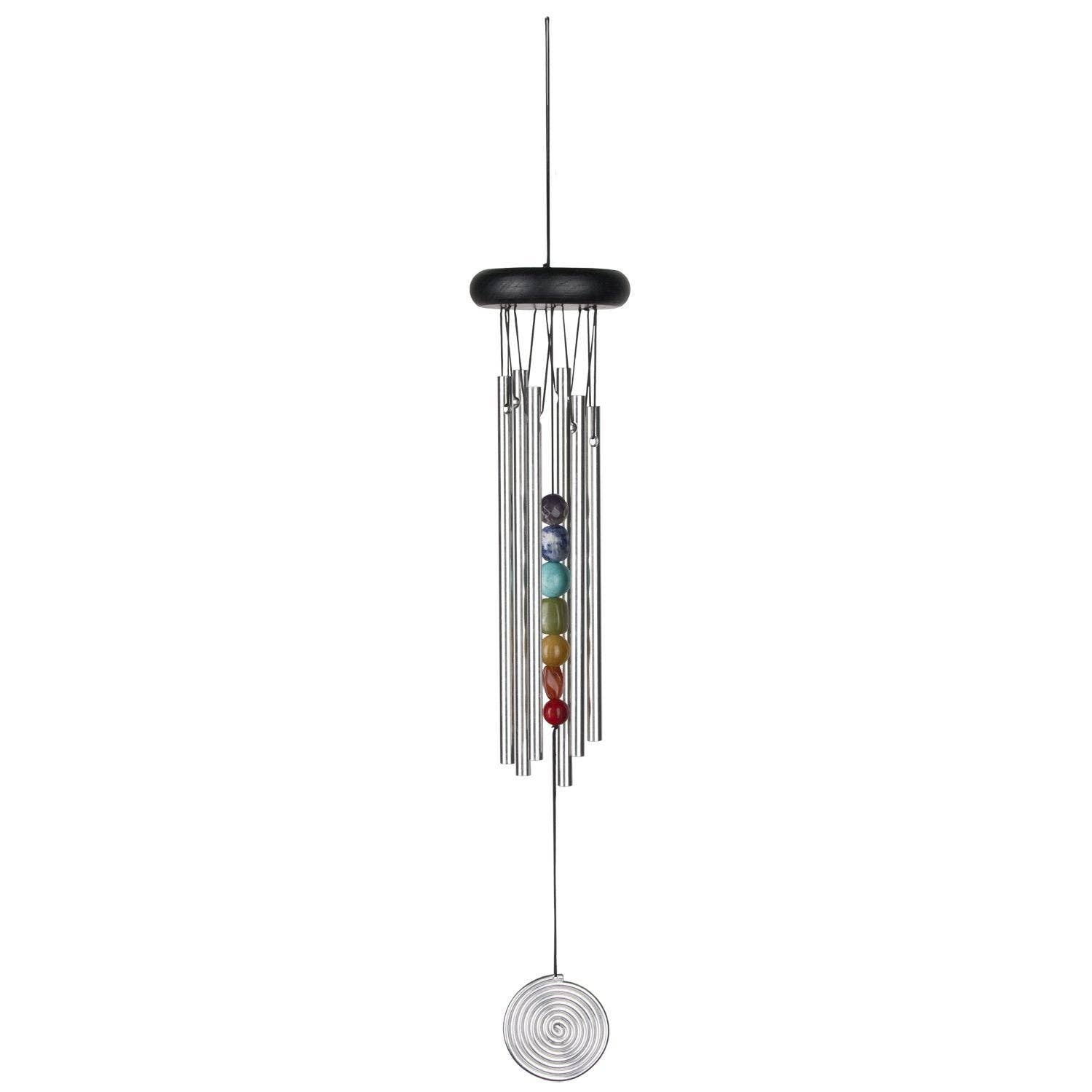 Woodstock Chimes - Wholesale Wind Chime - Woodstock Chakra Chime™ - Seven Stones, Silver6