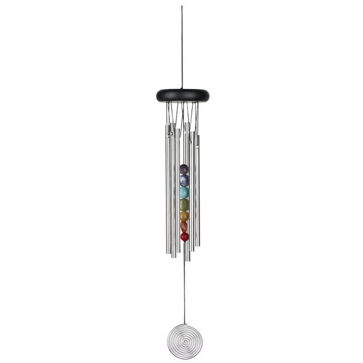 Woodstock Chimes - Wholesale Wind Chime - Woodstock Chakra Chimeâ„¢ - Seven Stones, Silver6