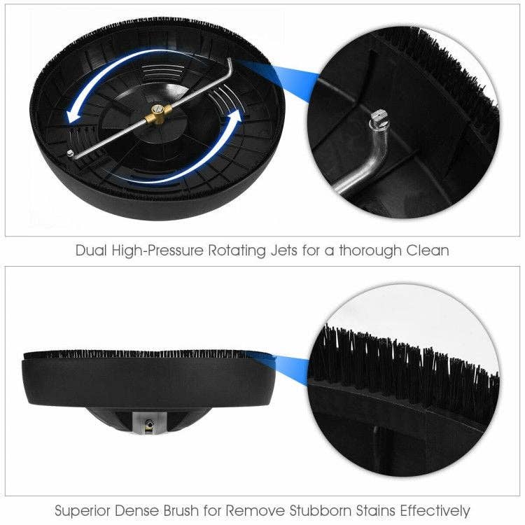 black 3000psi 16 Inch Pressure Washer Surface Cleaner Attachment for wholesale on Faire9