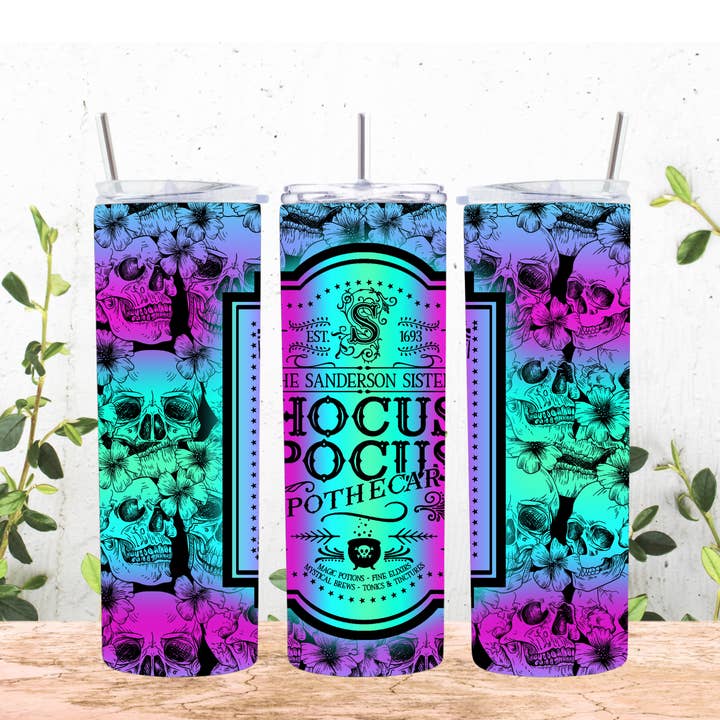 20 Ounce Tumbler ~ Hocus Pocus Apothecary for wholesale by Paxton's One Stop Shop LLC