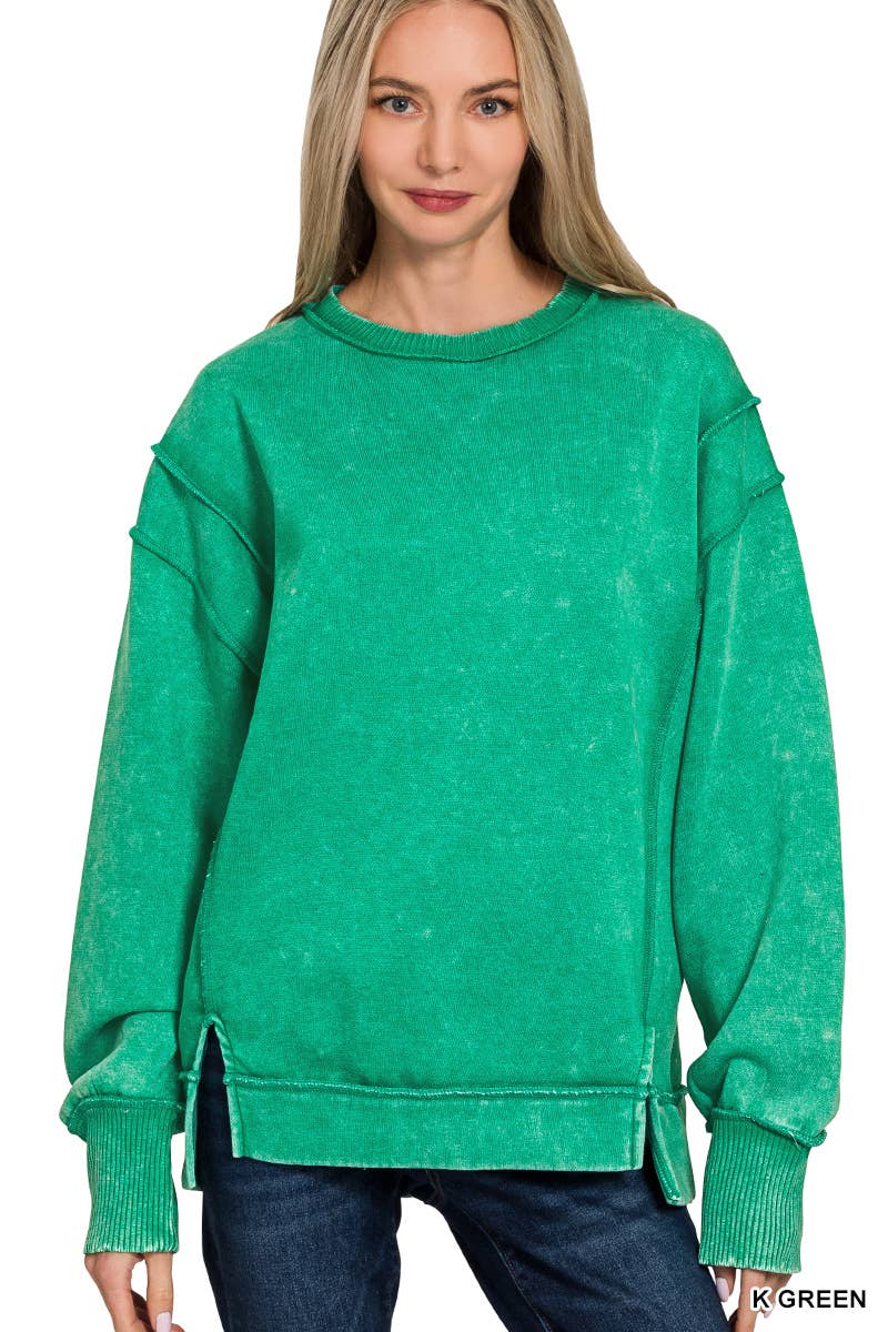 42POPS - Wholesale Sweatshirt - Women's - ',,, Fleece Hi Low Hem Pullover With Pockets53