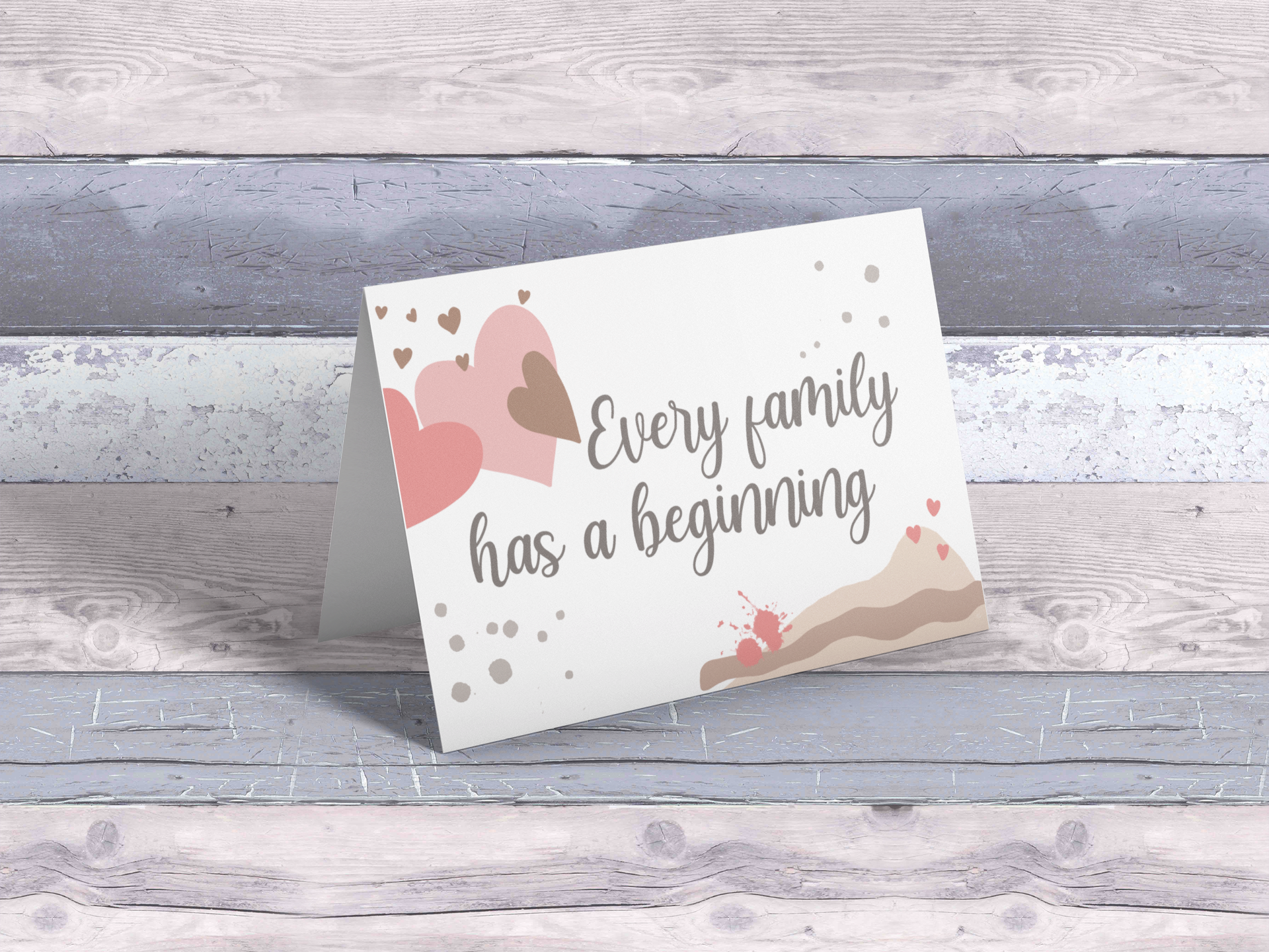 Paperleaf Studios - Wholesale Baby Card - Adoption Card: 'Every Family Has A Beginning'5