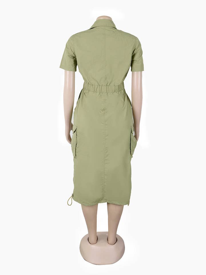 Aria Romance - Wholesale Dress - Women's - Utility Pocket Shirtdress16