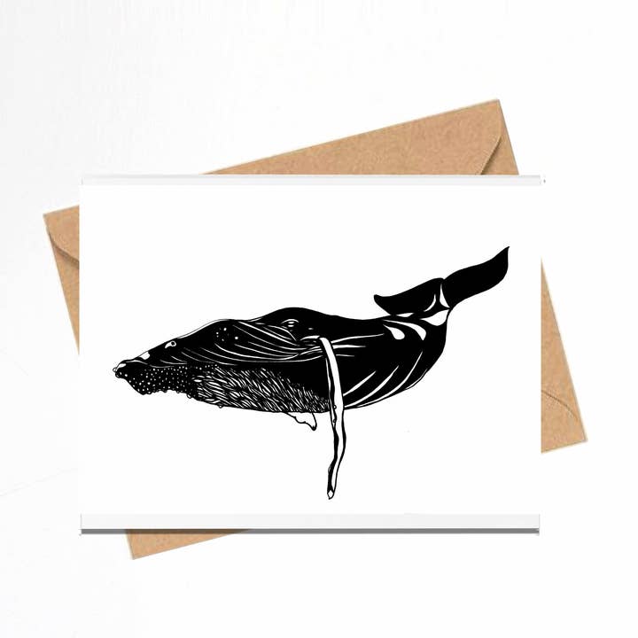 ”Knölval” Handgjorda Notecard för wholesale av PinkPolish Design