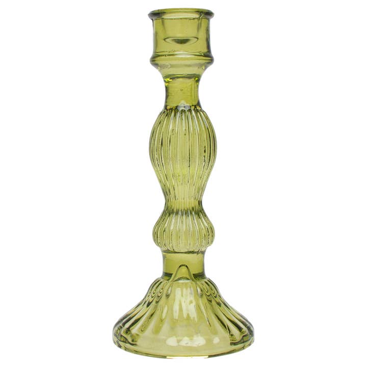 19,7 cm höga olivgröna ljusstakar i glas för wholesale av Boston International
