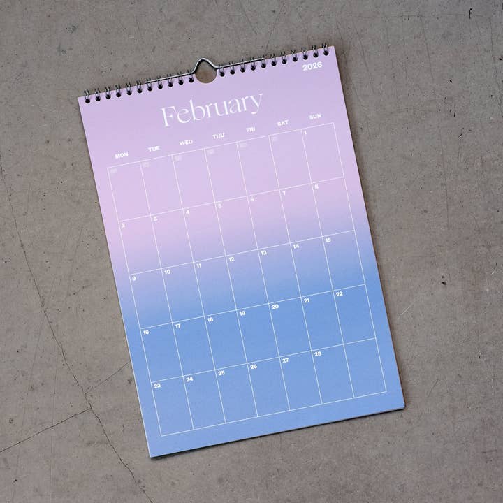 Yearcalendar - Wholesale Calendar - 2026 Wall Calendar Gradient A42