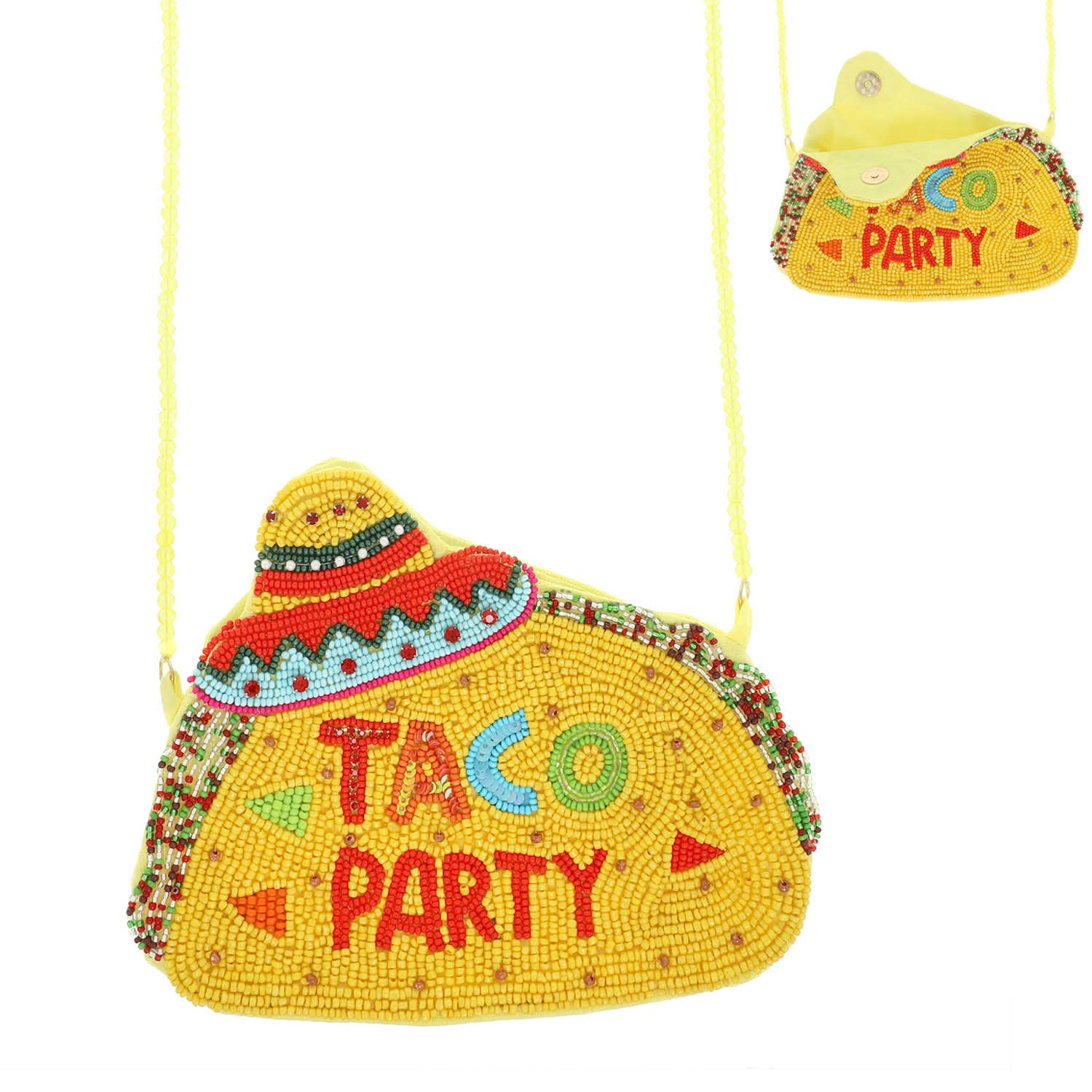 SP Sophia Collection - Wholesale Crossbody Bag - Women's - Sombrero "Taco Party" Crossbody Bag with Strap1