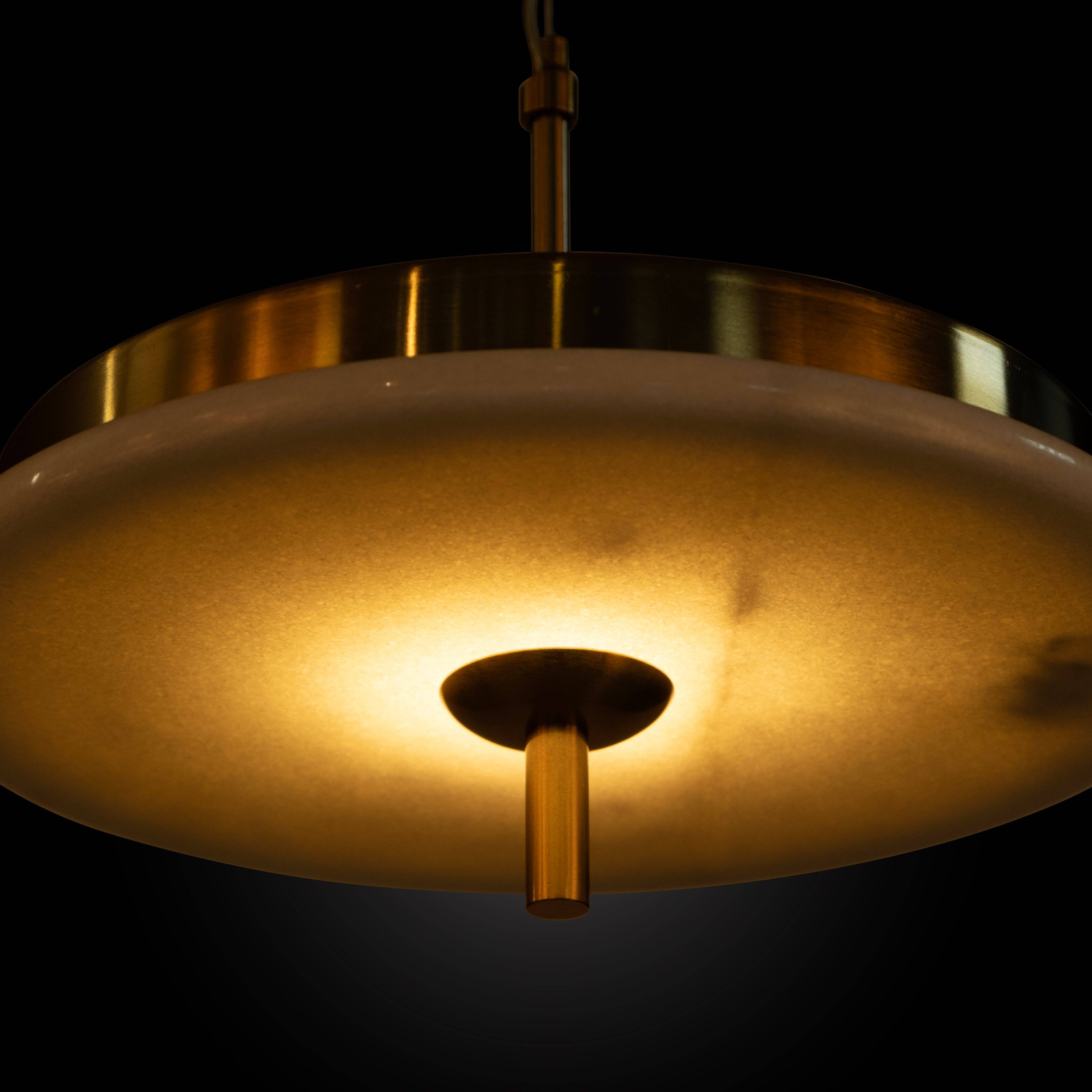 Eclipse Lighting - Wholesale Chandelier/Hanging Light - Luxury Marble LED Pendant Light for Dining Table & Kitchen Island – Custom Brass Fixture, Natural Stone Disc Chandelier, Alabaster Marble11