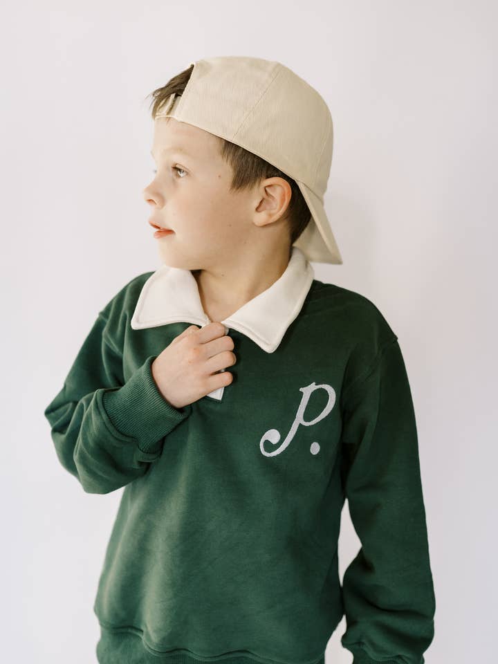 P Rugby-Pullover für Kinder, Kleidung für Jungen, Kleidung für Kleinkinder, Frühling für den Großhandel von Polished Prints