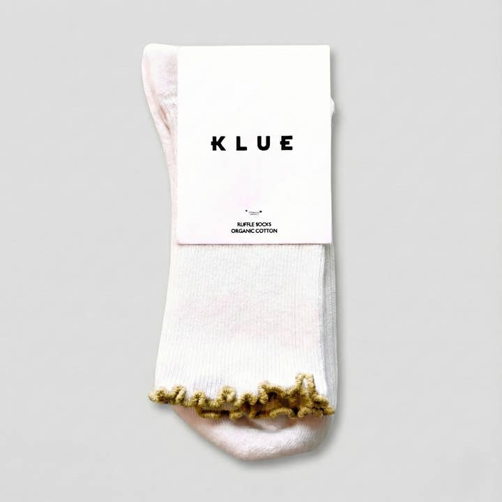 Calcetines de Algodón Orgánico KLUE con Volantes | Dorado para venta al por mayor de KLUE