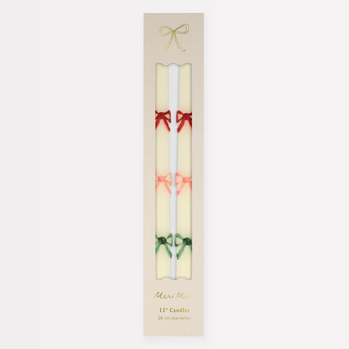 Meri Meri - Wholesale Tapered Candle/Candlestick - Multi Colour Bow Taper Candles0