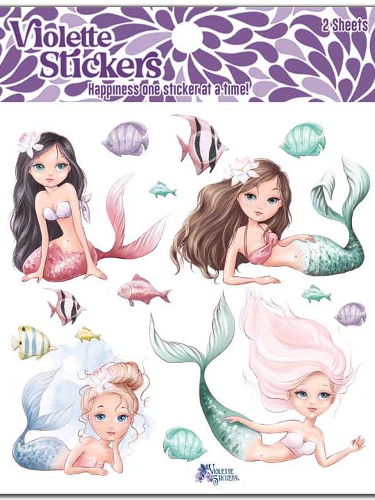 Autocollants Fille Sirène K128 pour la vente par Violette Stickers