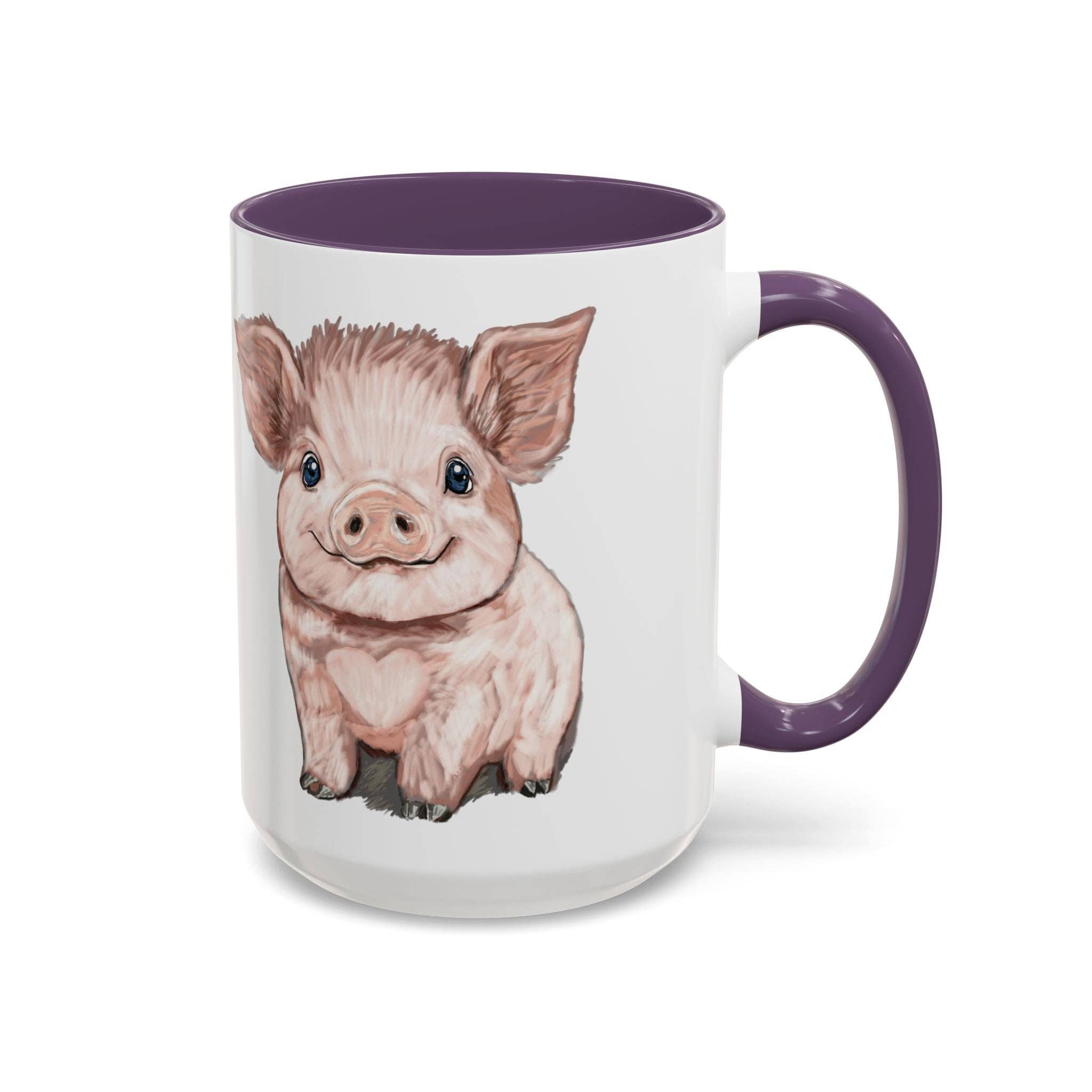 Blue Cava - Wholesale Coffee Mug - Adorable Piglet Two Tone Ceramic Mug - 11 oz & 15 oz13