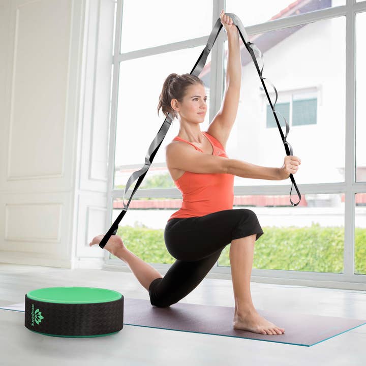 Acupoint – wholesale Yoga strap/band – Acupoint Yoga Stretching Strap with Loops - 12-Loop