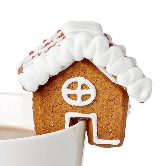 Gingerbread House Cookie Mug Huggers Cookies in Box for wholesale by Two's Company - Seasonal Collection