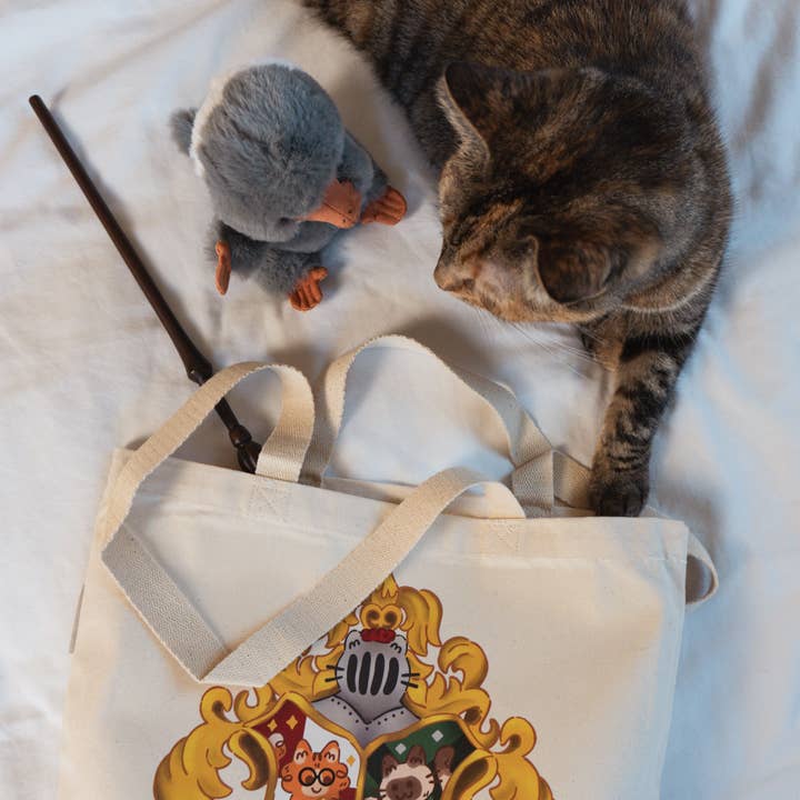 The Stray Shop - Wholesale Tote Bag - Unisex - Wizard Cat Crest Tote Bag2