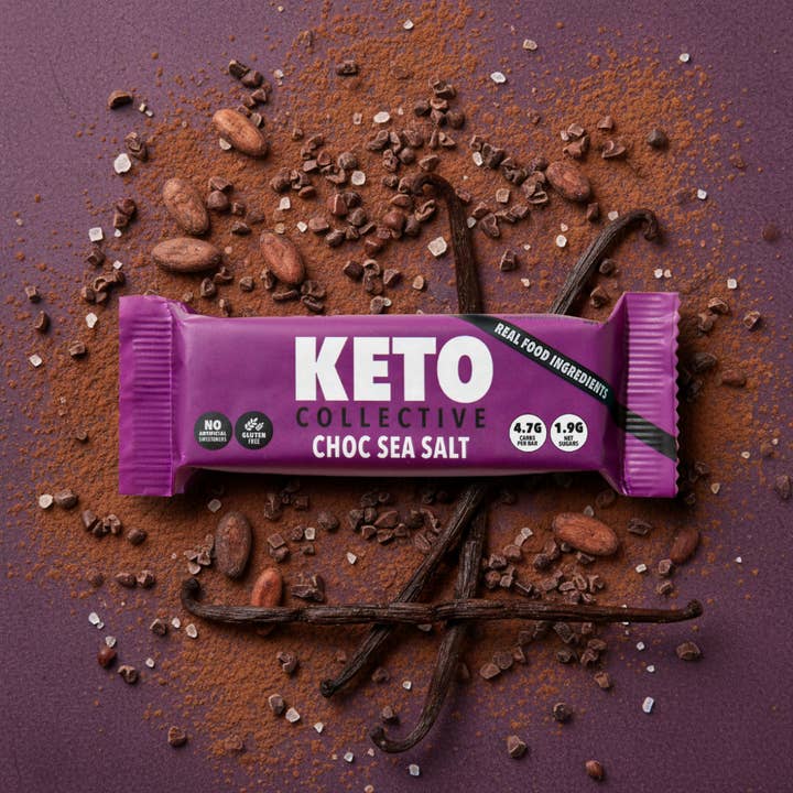 CHOC SEA SALT KETO BARS ( x 15) for wholesale by Keto Collective