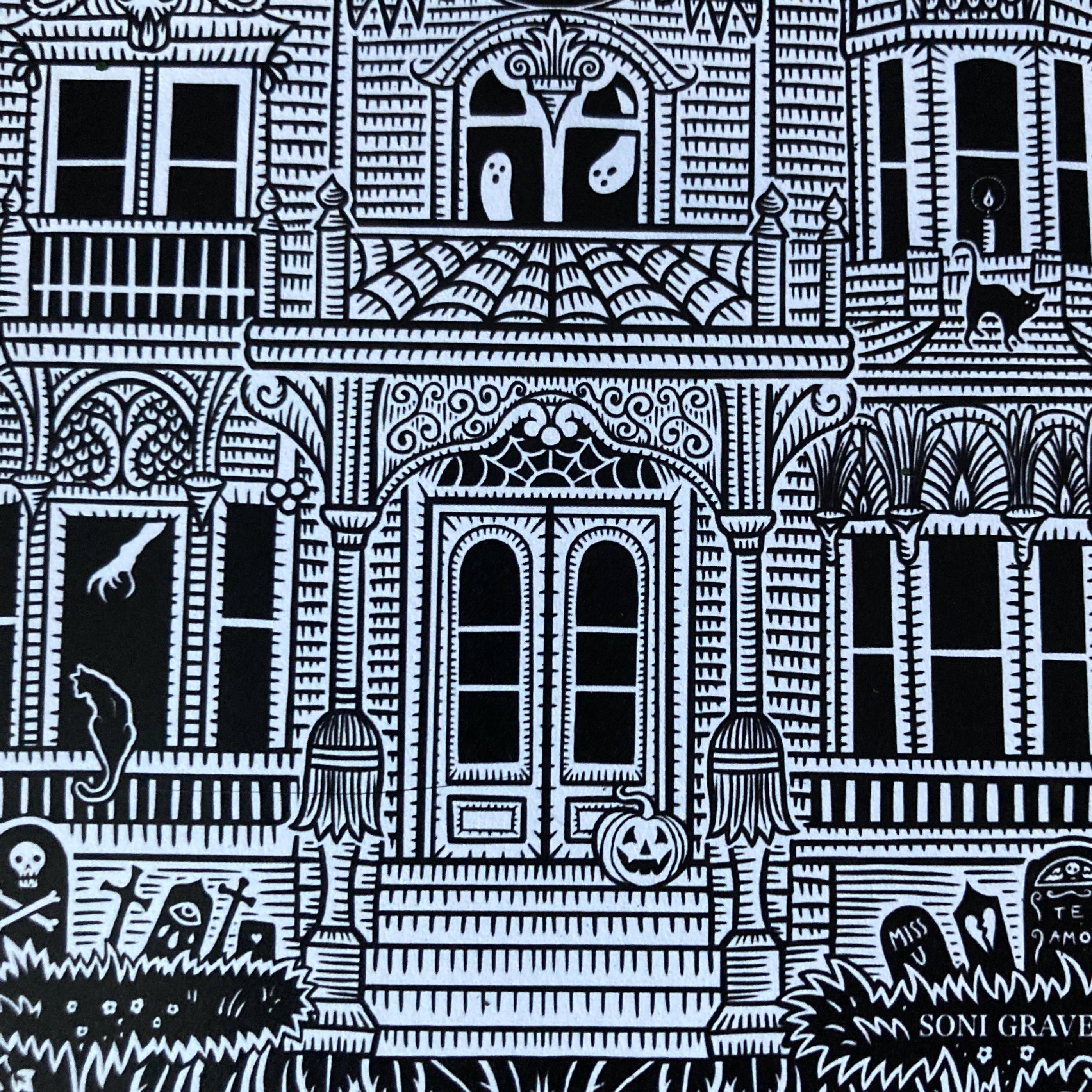 Soni Graves - Wholesale Art Print - Haunted Witch House Print, Letter Size, Spooky Whimsical4