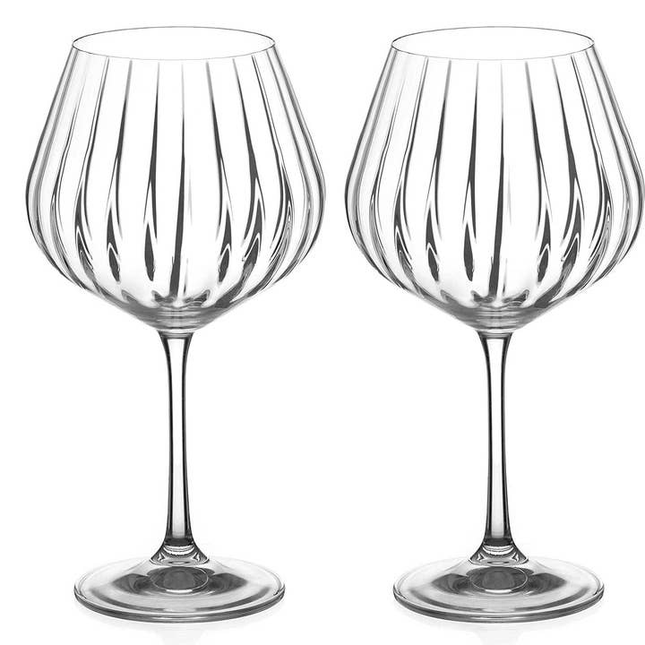 Verres à gin Mirage Crystal avec effet optique - Lot de 2 pour la vente par DIAMANTE