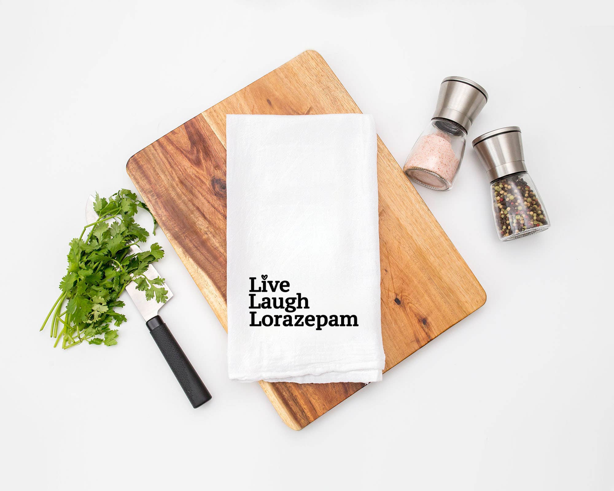 Calm Down Caren - Wholesale Tea Towel - Live Laugh Lorazepam - Kitchen Tea Towel