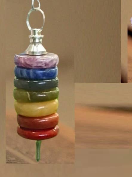 Seven Chakra Button Pendulum for wholesale by AmazeU